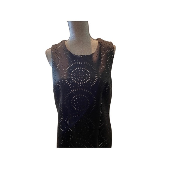 🛍️ DEX Black Cutout Pattern Sheath Dress - Size XL (EUC) - Picture 5 of 8